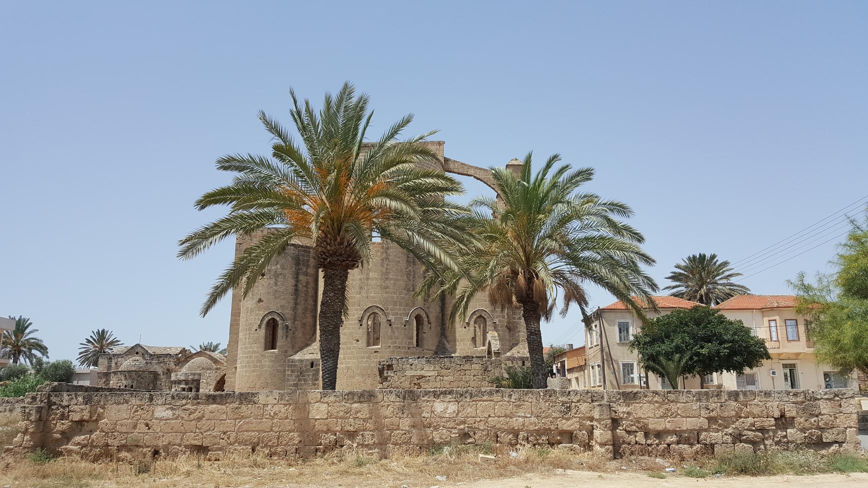 Background image portraying an abandoned church in Famagusta, Northern Cyprus